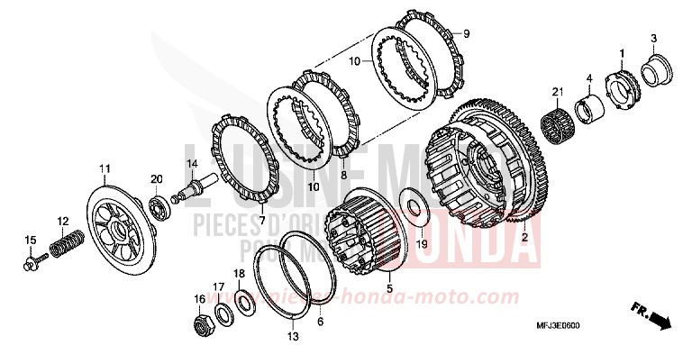 CLUTCH for CBR600RR ABS PEARL SUNBEAM WHITE (NHA66H) from 2010